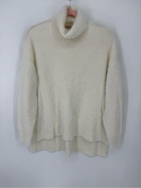 Sonoma Women's Ivory Cream Soft Fuzzy Turtleneck Cozy Sweater Plus Size 0X NWT